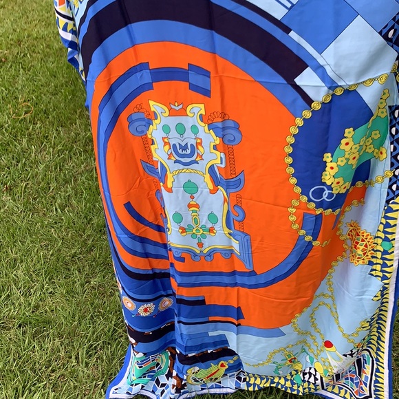 Colorful Kaftan Beach Cover Up Dress - Picture 6 of 14